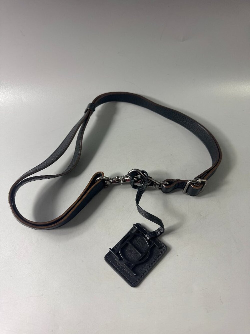 Joy Gryson Black Leather Shoulder Strap with Tag